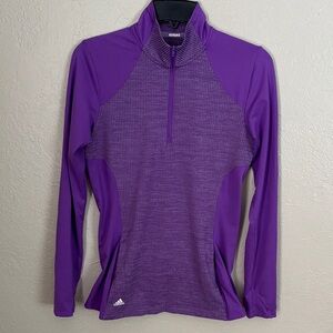 ADIDAS GOLF Women's 1/2 Zip Long Sleeve Pullover Jacket Active Purple Sz XS